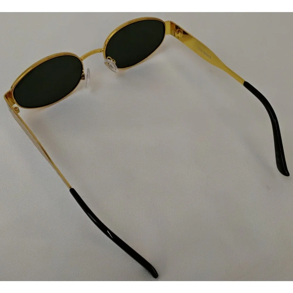 Steve Madden Mystie Sunglasses Gold Frame Gray Lens w/ Bag #Z4954